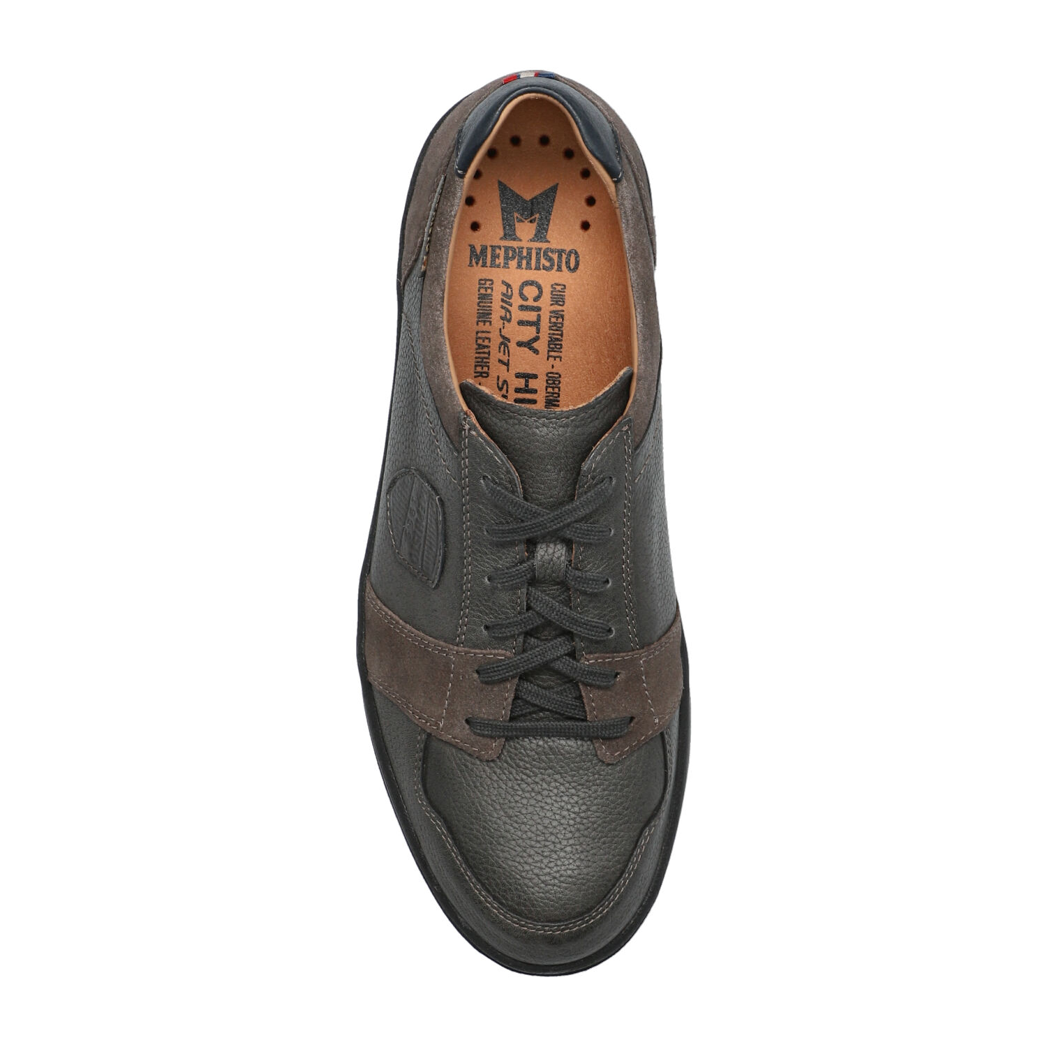 lacets homme modèle Hugh Gris foncé - Mephisto